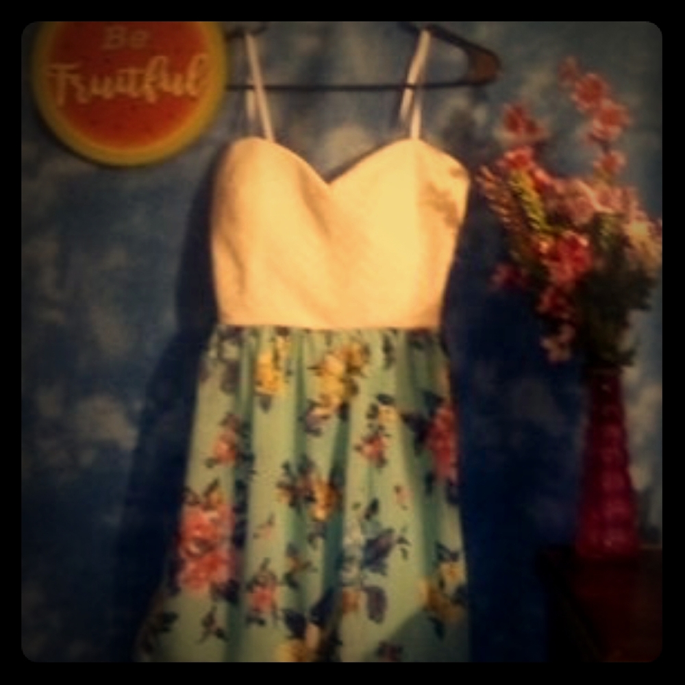 Cute spring/summer floral tube top dress